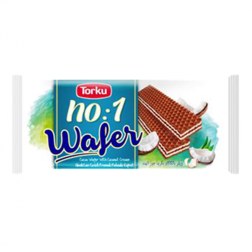 Wafer with Cocoa Leaf, Coconut Cream